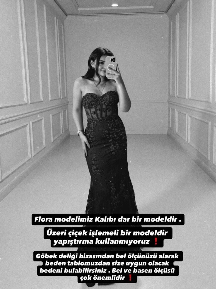 Flora Üç Boyutlu Çiçek İşlemeli Balık Kesim Beyaz Abiye Elbise 34